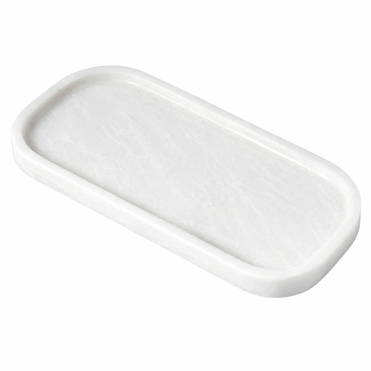 Plateau Rectangulaire en Résine Blanc