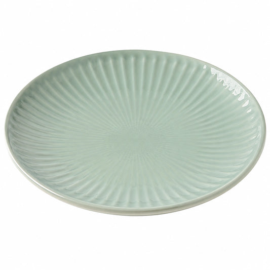 Assiette en céramique vert jade 28 cm