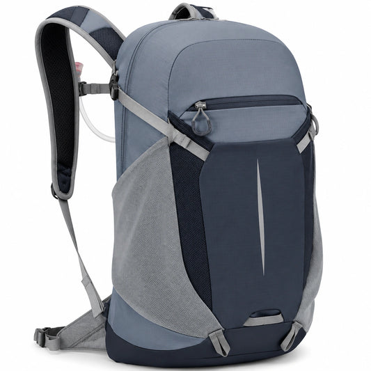 Sac à dos de randonnée 30L avec hydratation gris et bleu