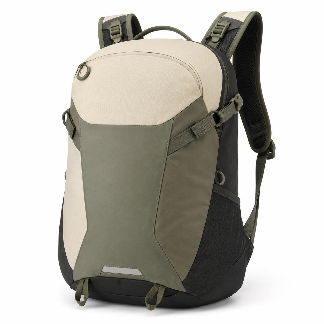 Sac à dos de randonnée imperméable 20L kaki et noir