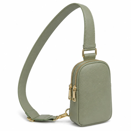 Sacoche bandoulière verte pour femme avec sangle réglable