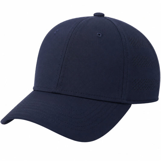Casquette bleu marine ajustable avec ventilation
