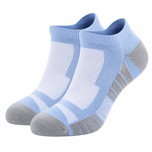 Chaussettes de Sport Courtes Respirantes Blanc, Bleu et Gris
