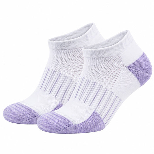 Chaussettes Courtes de Sport Respirantes Blanc et Violet