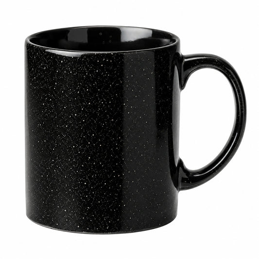 Tasse noire effet moucheté 350 ml