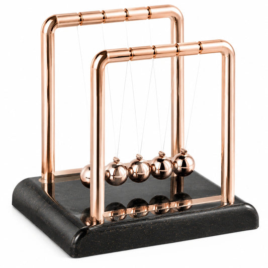Pendule de Newton décorative en cuivre et noir