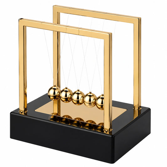 Pendule de Newton en Noir et Or