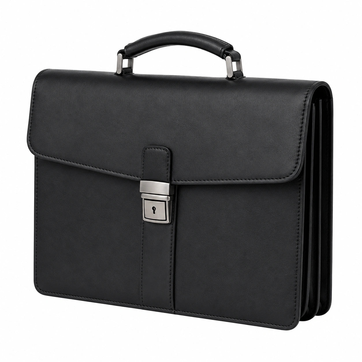 Porte-documents professionnel noir avec verrouillage