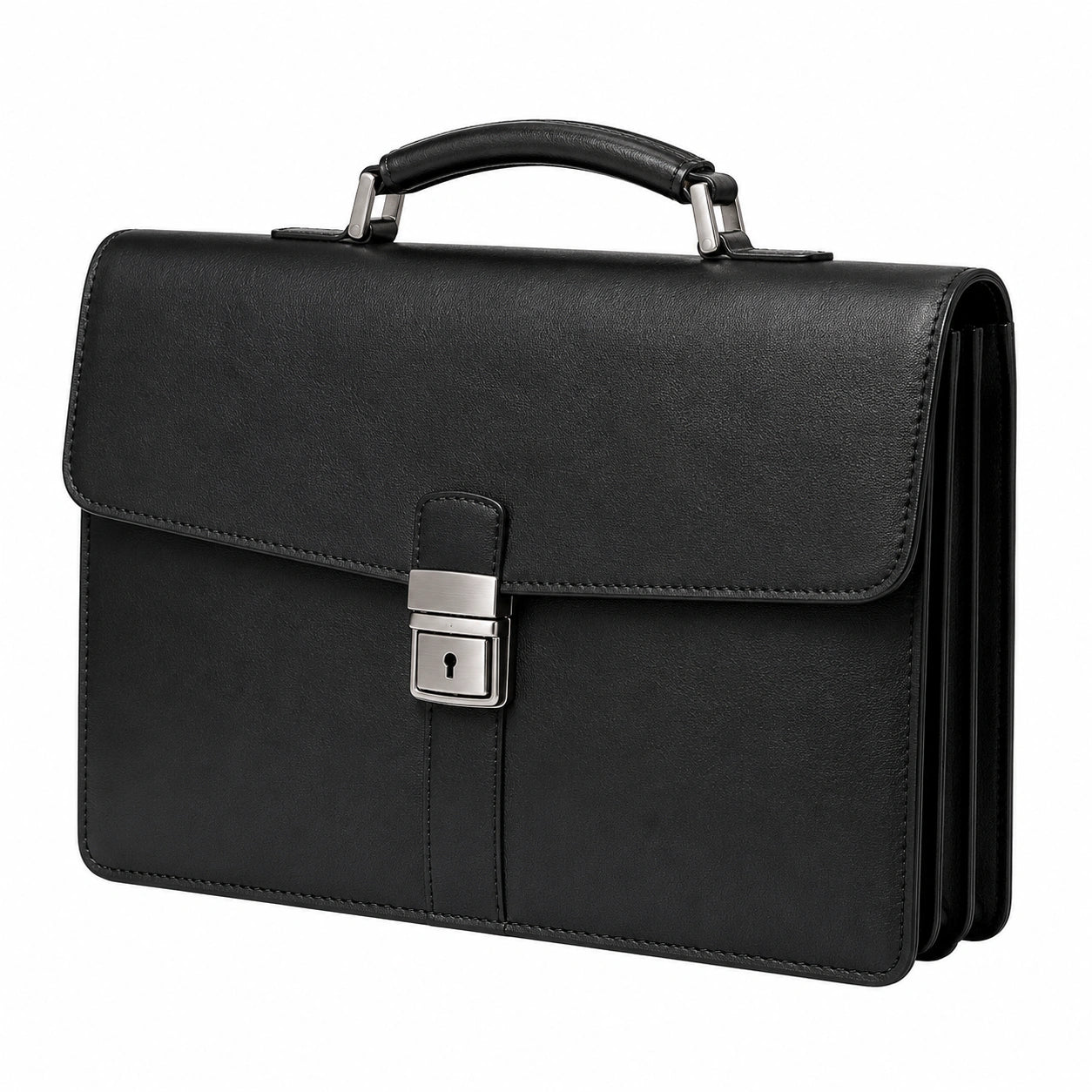 Serviette Professionnelle en Noir avec Fermeture à Clé